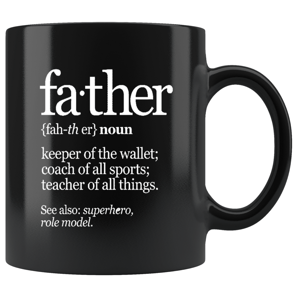 FATHER (NOUN) BLACK MUG