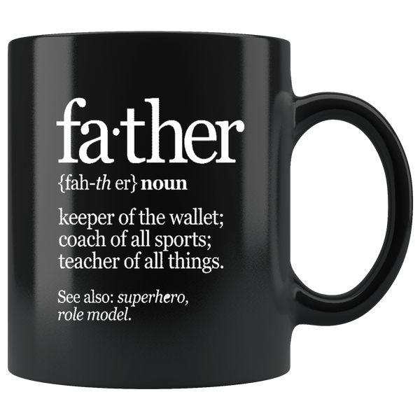 FATHER (NOUN) BLACK MUG