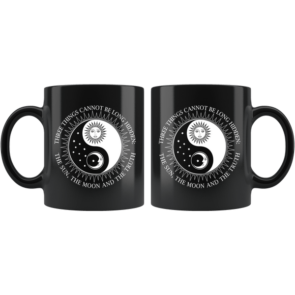 BEAUTIFUL SUN MOON TRUTH BLACK MUG