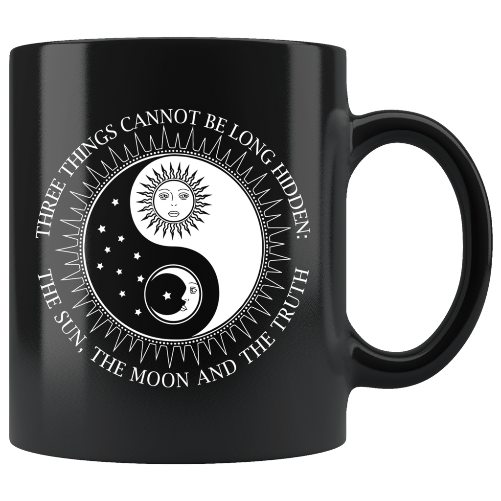 BEAUTIFUL SUN MOON TRUTH BLACK MUG
