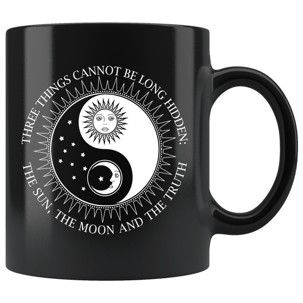 BEAUTIFUL SUN MOON TRUTH BLACK MUG