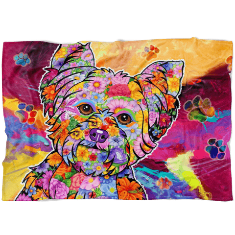 FABULOUS YORKIE FLEECE BLANKET