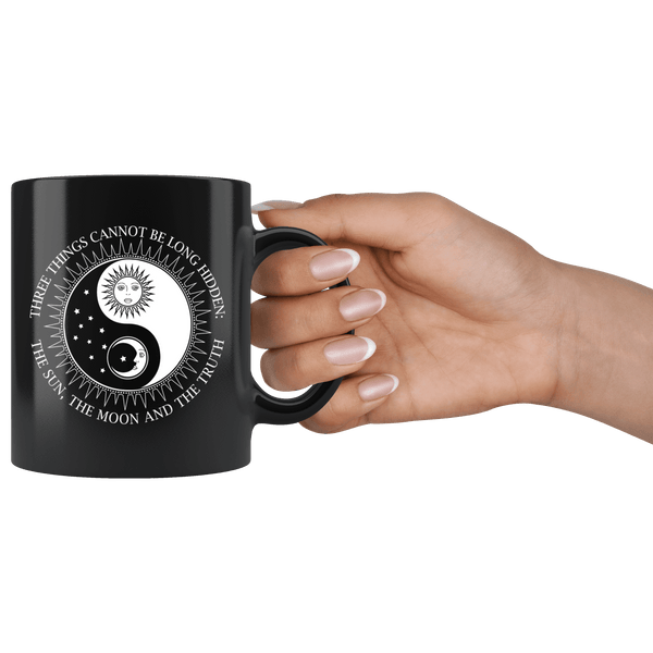 BEAUTIFUL SUN MOON TRUTH BLACK MUG