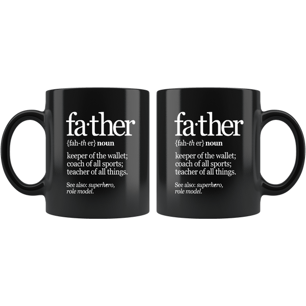 FATHER (NOUN) BLACK MUG