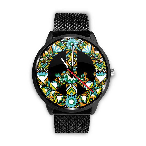 AWESOME PEACE SYMBOL WATCH - MULTIPLE BANDS TO CHOOSE FROM