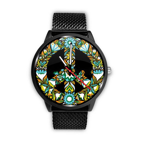AWESOME PEACE SYMBOL WATCH - MULTIPLE BANDS TO CHOOSE FROM