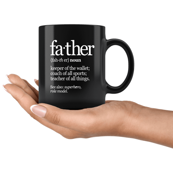 FATHER (NOUN) BLACK MUG