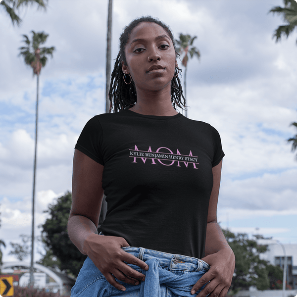 CUSTOM MOM TEE PERSONALIZED WITH KIDS' NAMES