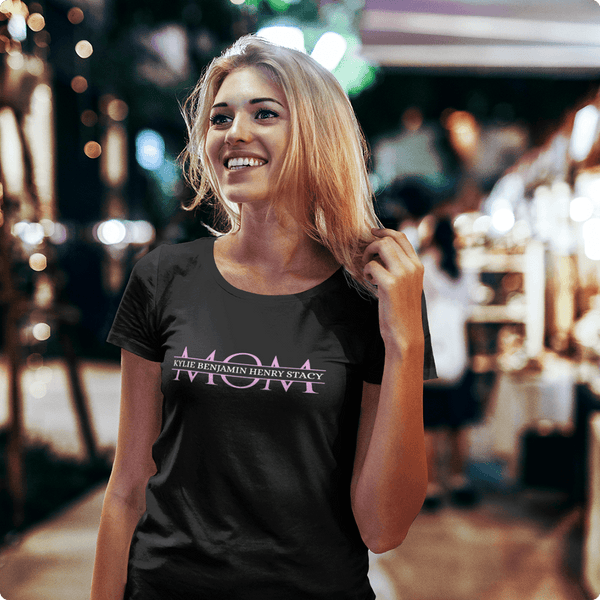 CUSTOM MOM TEE PERSONALIZED WITH KIDS' NAMES