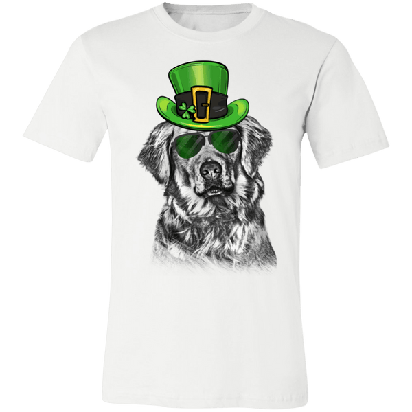 ST. PADDY'S DAY GOLDEN RETRIEVER BELLA CANVAS TEES - SIZES TO 4XL - 4 COLORS TO CHOOSE FROM