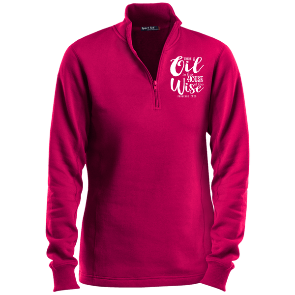 EMBROIDERED PROVERBS Sport-Tek Ladies' 1/4 Zip Sweatshirt- 7 Colors to Choose From