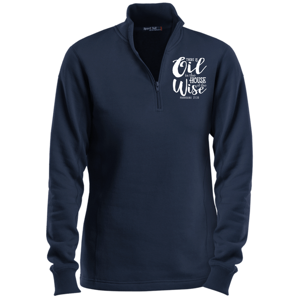 EMBROIDERED PROVERBS Sport-Tek Ladies' 1/4 Zip Sweatshirt- 7 Colors to Choose From