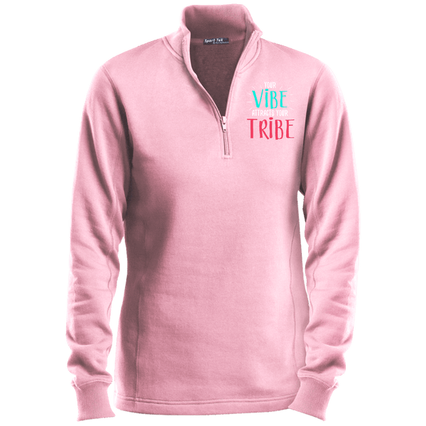 EMBROIDERED VIBE Sport-Tek Ladies' 1/4 Zip Sweatshirt- 7 Colors to Choose From