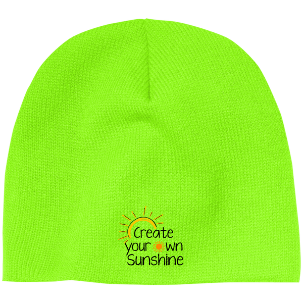 EMBROIDERED SUNSHINE 100% Acrylic Beanie