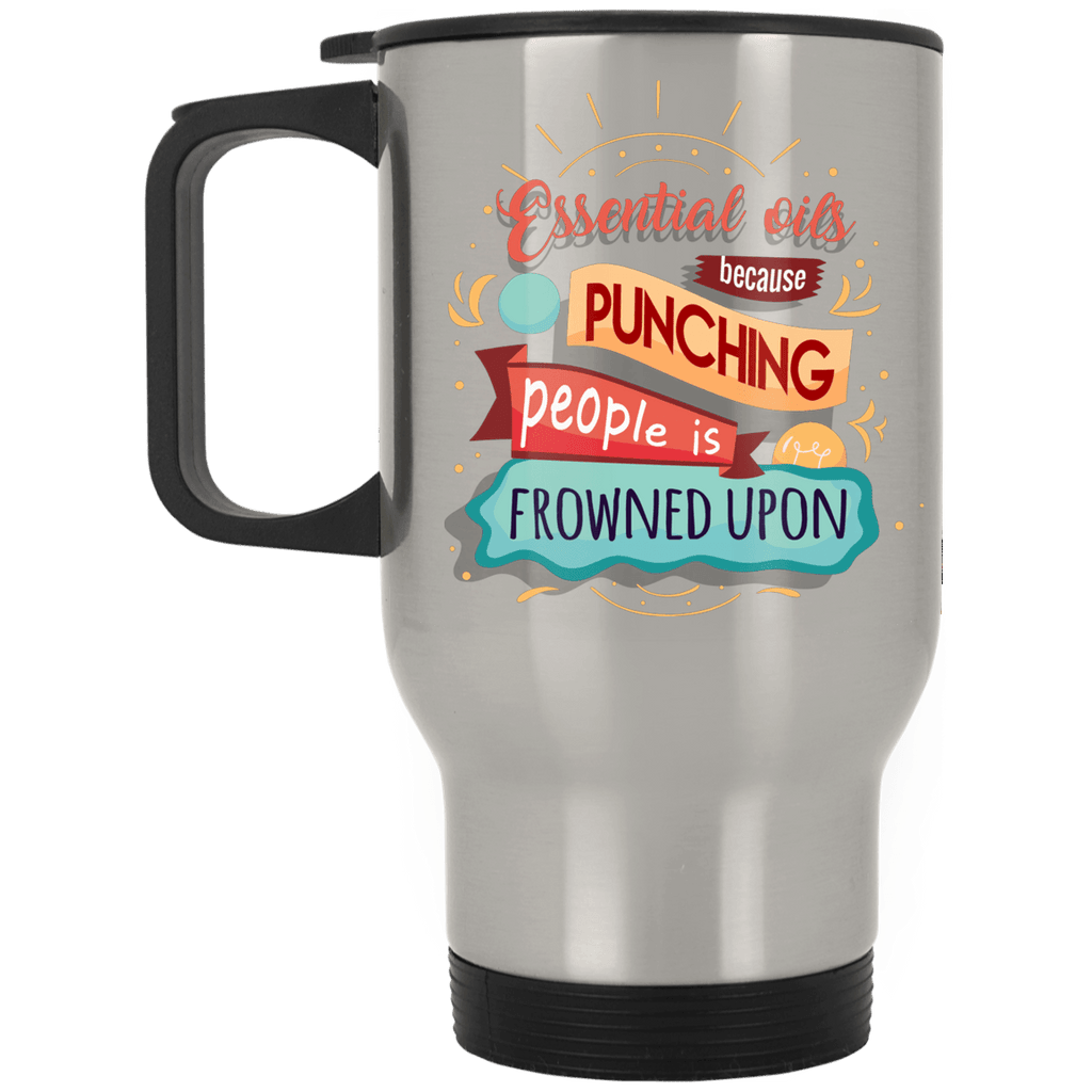 FUNNY EO Silver Stainless Travel Mug - 14 oz.