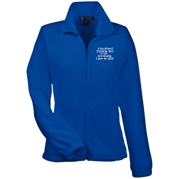 EMBROIDERED ESSENTIAL OILS Women's Fleece Jacket - 7 Colors to Choose From