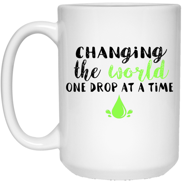 ONE DROP White Mug - BIG 15 oz. size
