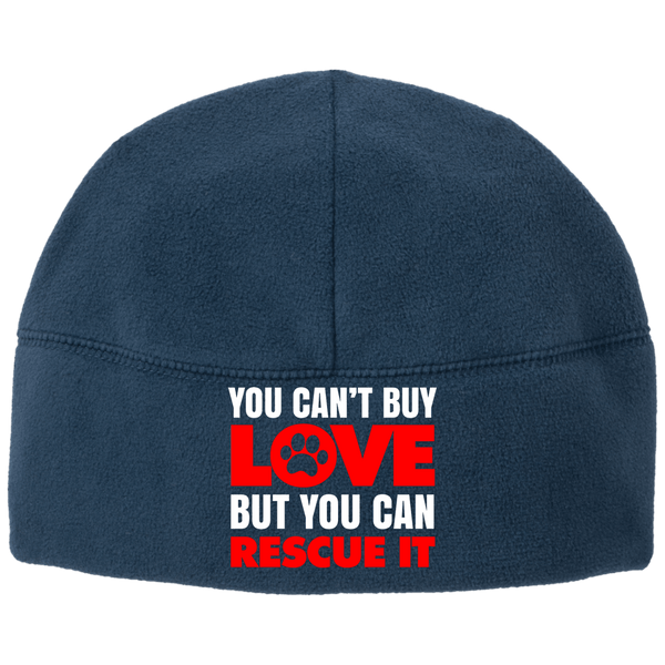 RESCUE Port Authority Fleece Beanie - EMBROIDERED Design