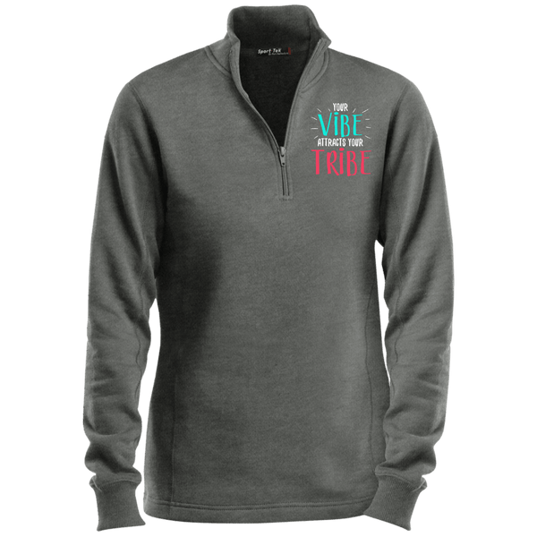 EMBROIDERED VIBE Sport-Tek Ladies' 1/4 Zip Sweatshirt- 7 Colors to Choose From