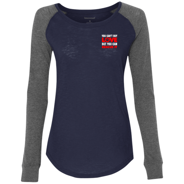 RESCUE Women's Preppy Patch Slub T-Shirt - EMBROIDERED Design