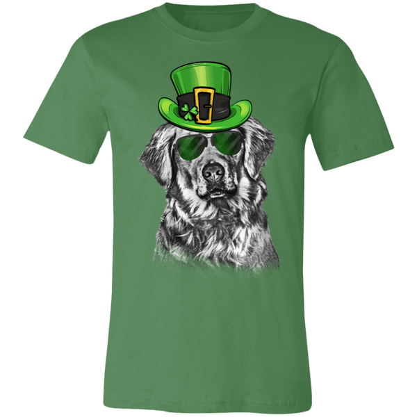 ST. PADDY'S DAY GOLDEN RETRIEVER BELLA CANVAS TEES - SIZES TO 4XL - 4 COLORS TO CHOOSE FROM