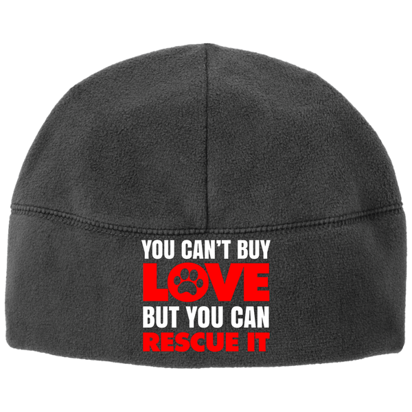 RESCUE Port Authority Fleece Beanie - EMBROIDERED Design
