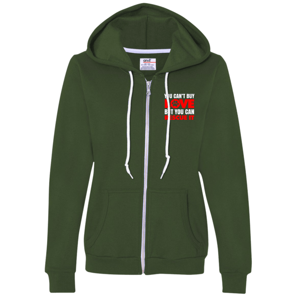 RESCUE Ladies Full-Zip Hooded Fleece - EMBROIDERED Design