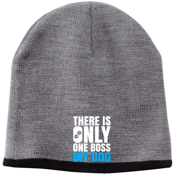 DOG IS BOSS 100% Acrylic Beanie-  EMBROIDERED Design