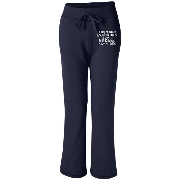EMBROIDERED ESSENTIAL OILS Gildan Women's Open Bottom Sweatpants with Pockets