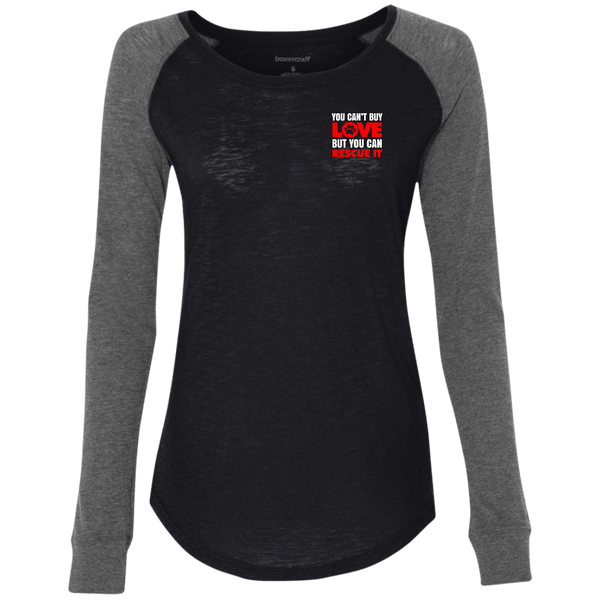 RESCUE Women's Preppy Patch Slub T-Shirt - EMBROIDERED Design