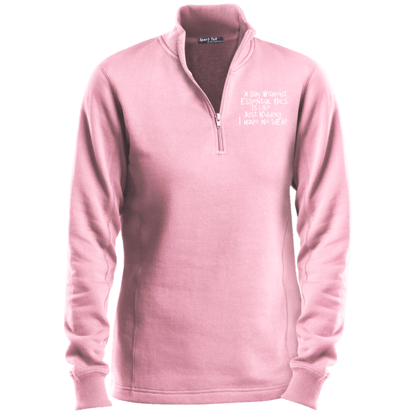 EMBROIDERED ESSENTIAL OILS Sport-Tek Ladies' 1/4 Zip Sweatshirt- 7 Colors to Choose From