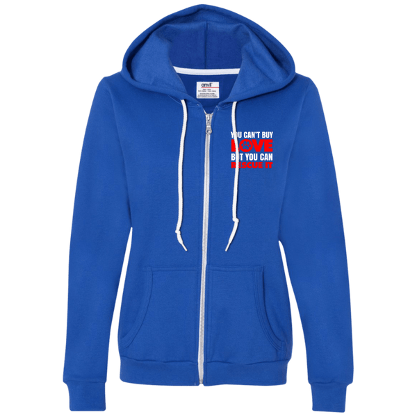 RESCUE Ladies Full-Zip Hooded Fleece - EMBROIDERED Design