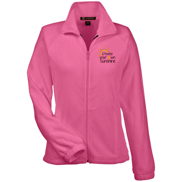 EMBROIDERED SUNSHINE Women's Fleece Jacket - 4 Colors to Choose From