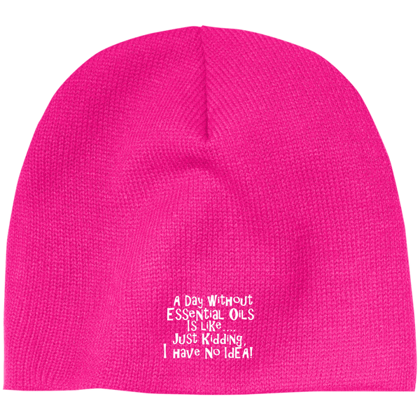 EMBROIDERED ESSENTIAL OILS 100% Acrylic Beanie