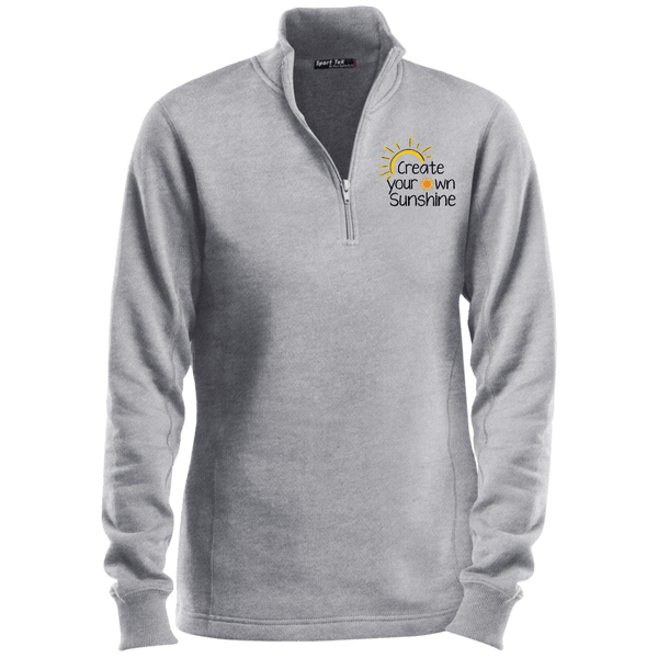 EMBROIDERED SUNSHINE Sport-Tek Ladies' 1/4 Zip Sweatshirt2- 6 Colors to Choose From