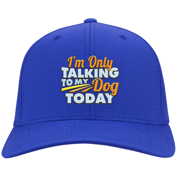 TALK TO MY DOG Sport-Tek Dry Zone Nylon Cap - EMBROIDERED Design