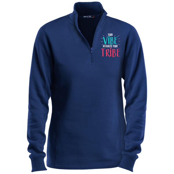 EMBROIDERED VIBE Sport-Tek Ladies' 1/4 Zip Sweatshirt- 7 Colors to Choose From