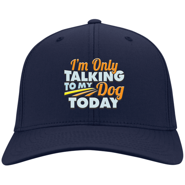 TALK TO MY DOG Sport-Tek Dry Zone Nylon Cap - EMBROIDERED Design