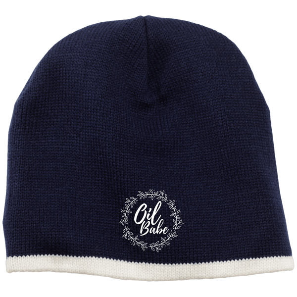 EMBROIDERED OIL BABE 100% Acrylic Beanie