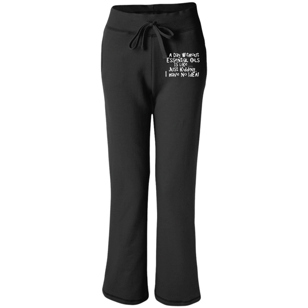 EMBROIDERED ESSENTIAL OILS Gildan Women's Open Bottom Sweatpants with Pockets