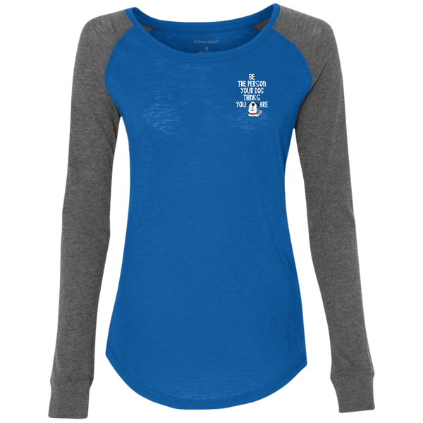 BE THE PERSON Women's Preppy Patch Slub T-Shirt - EMBROIDERED Design