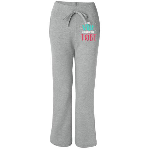 EMBROIDERED VIBE Gildan Women's Open Bottom Sweatpants with Pockets