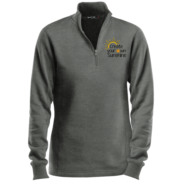EMBROIDERED SUNSHINE Sport-Tek Ladies' 1/4 Zip Sweatshirt2- 6 Colors to Choose From