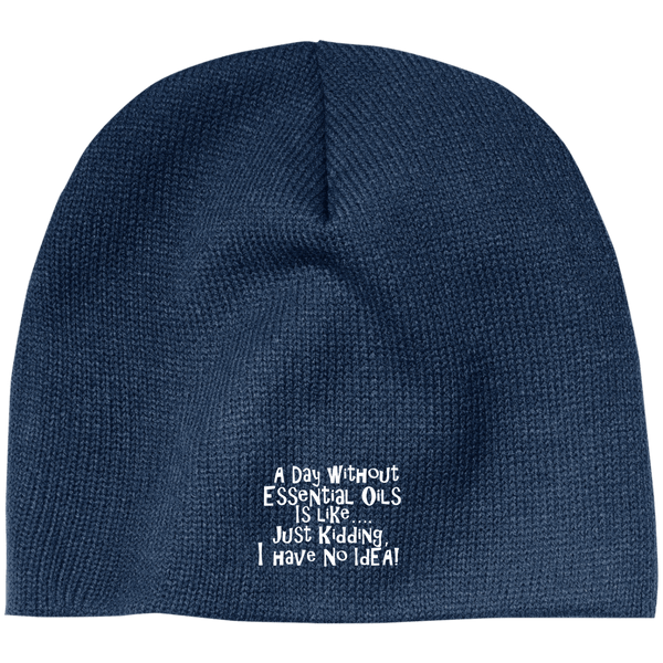 EMBROIDERED ESSENTIAL OILS 100% Acrylic Beanie
