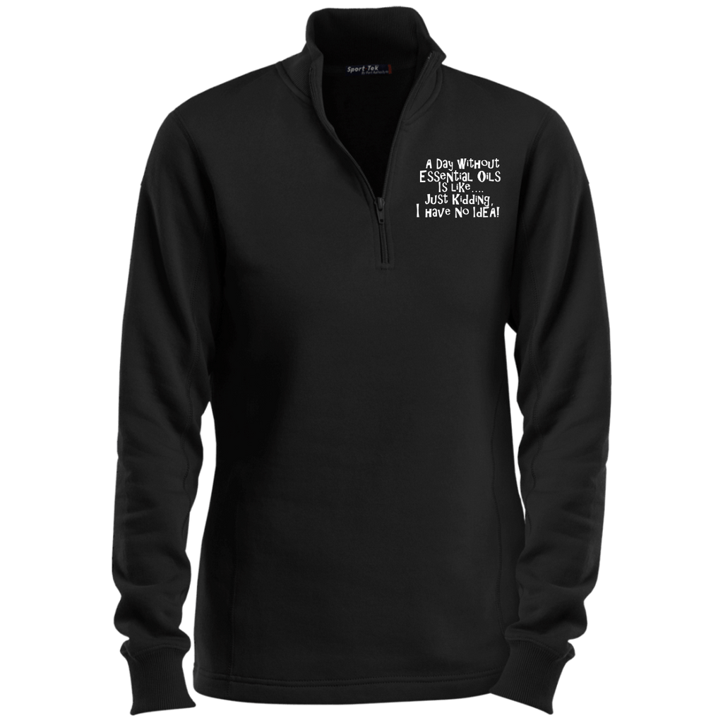 EMBROIDERED ESSENTIAL OILS Sport-Tek Ladies' 1/4 Zip Sweatshirt- 7 Colors to Choose From