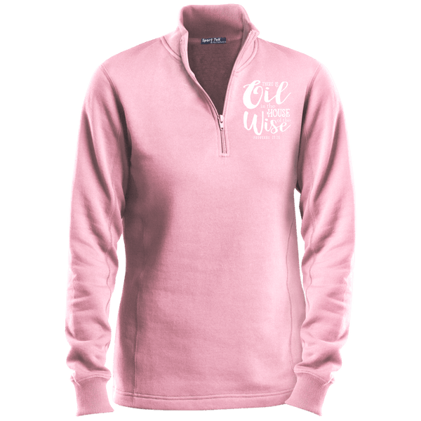 EMBROIDERED PROVERBS Sport-Tek Ladies' 1/4 Zip Sweatshirt- 7 Colors to Choose From
