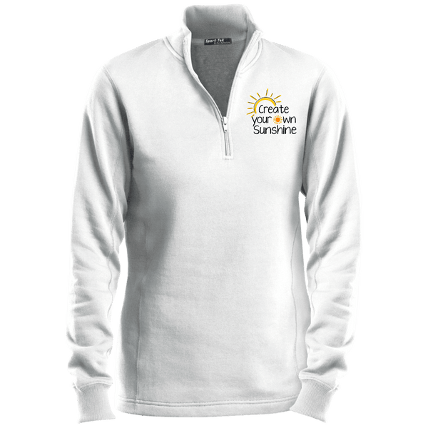 EMBROIDERED SUNSHINE Sport-Tek Ladies' 1/4 Zip Sweatshirt2- 6 Colors to Choose From