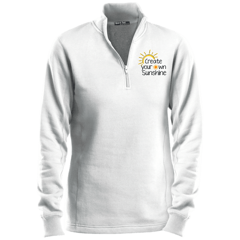 EMBROIDERED SUNSHINE Sport-Tek Ladies' 1/4 Zip Sweatshirt2- 6 Colors to Choose From