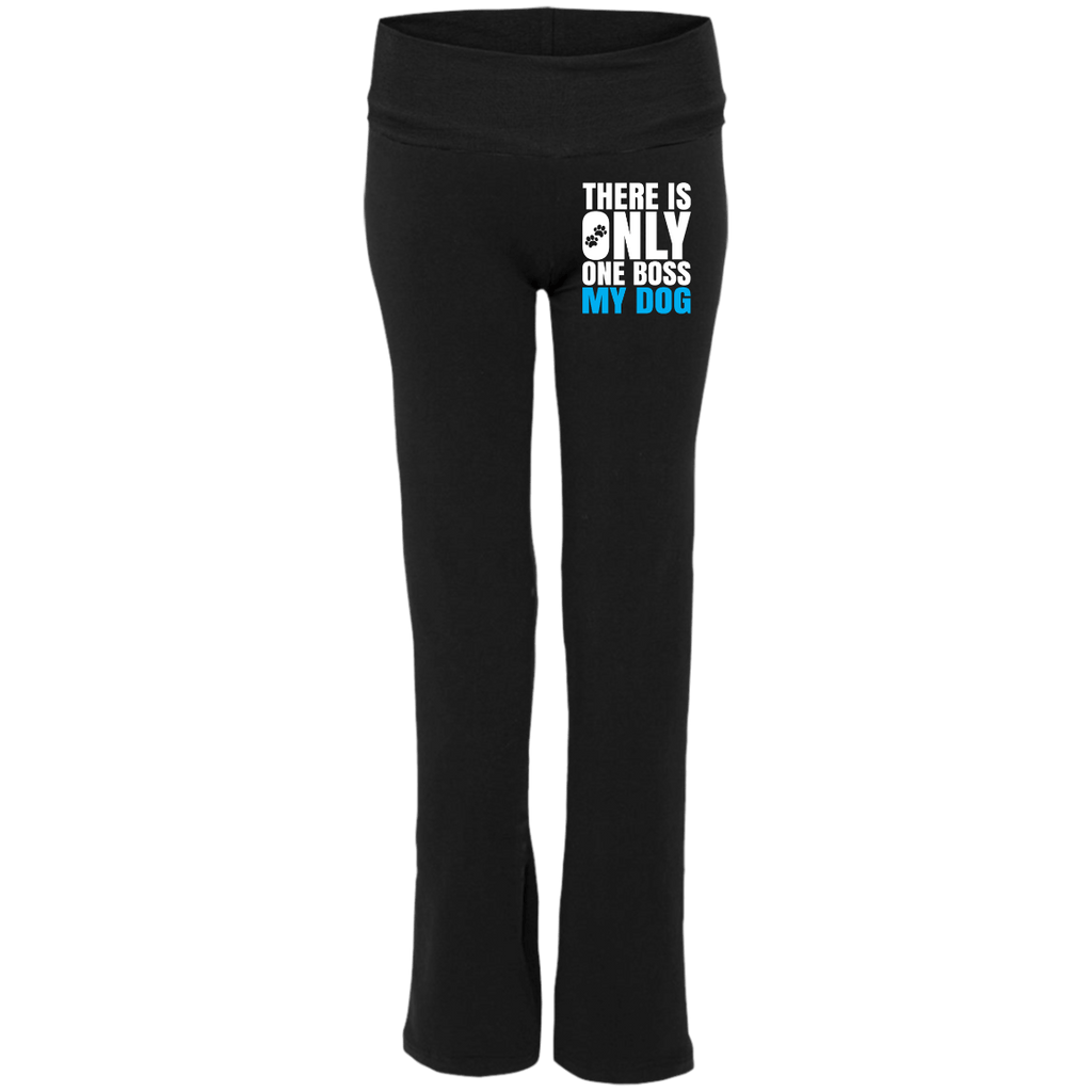 DOG IS BOSS Boxercraft Ladies' Yoga Pants- EMBROIDERED Design