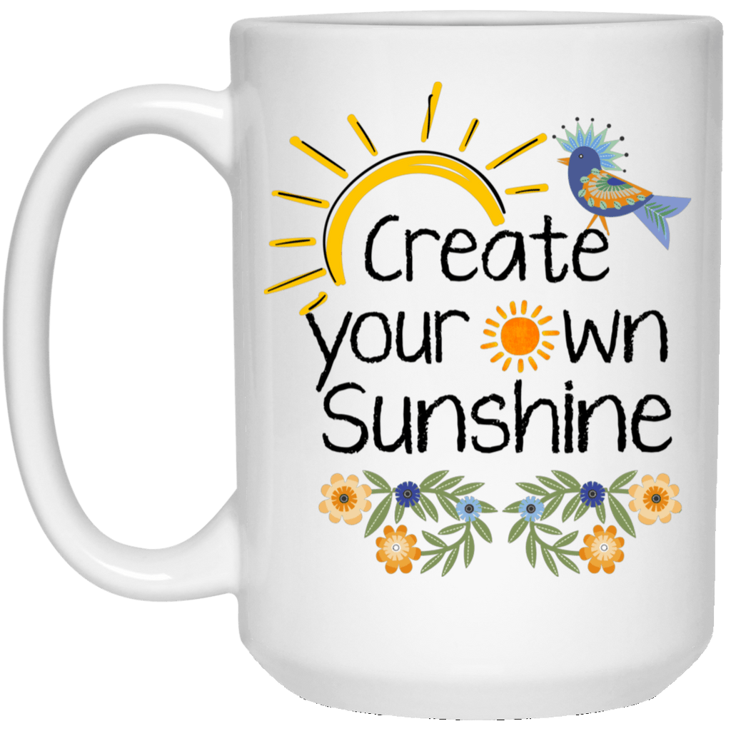 SUNSHINE White Mug - BIG 15 oz. size